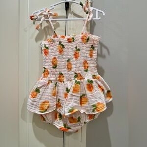 Angel Dear Peach Print Kids One Piece